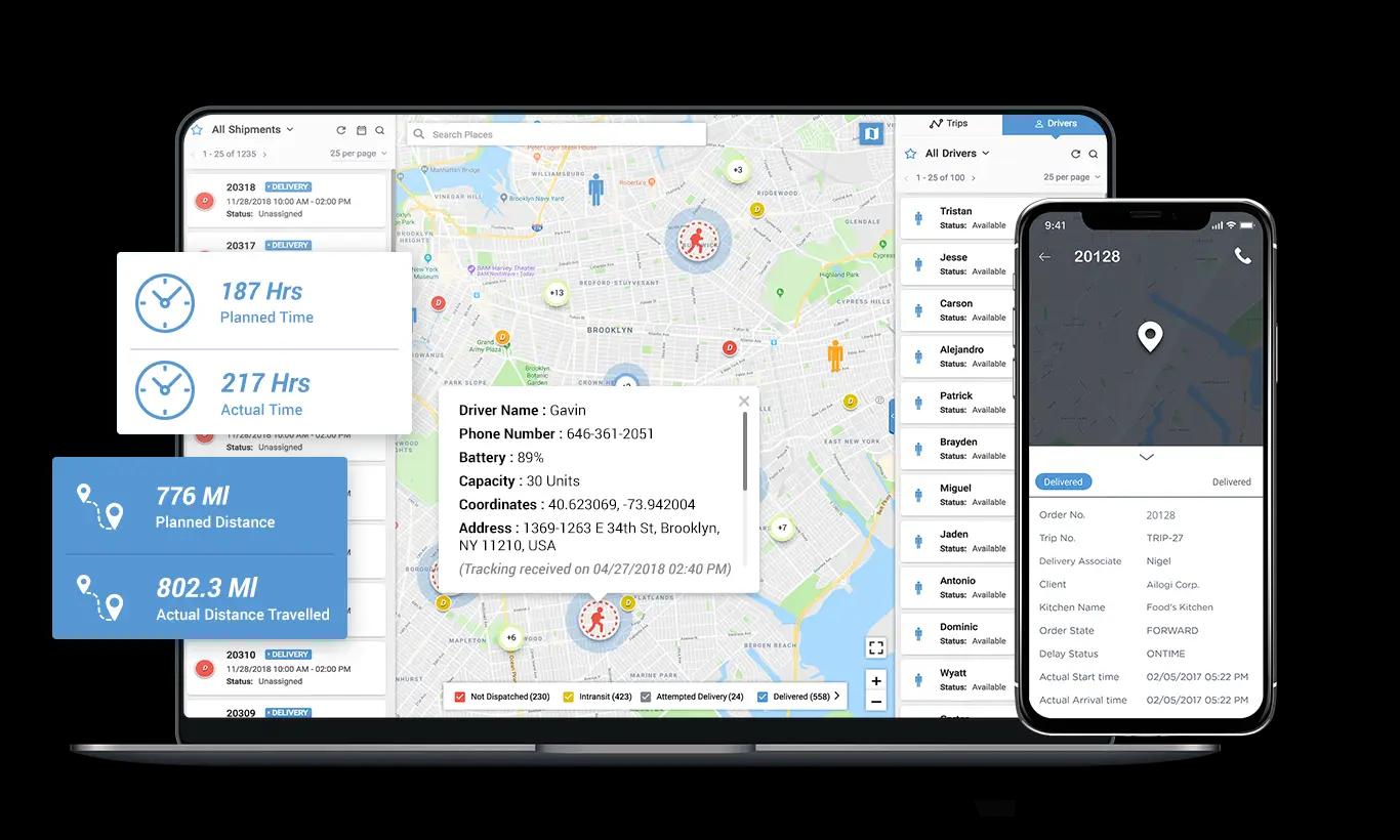 Live Tracking of On-Demand Delivery Movement