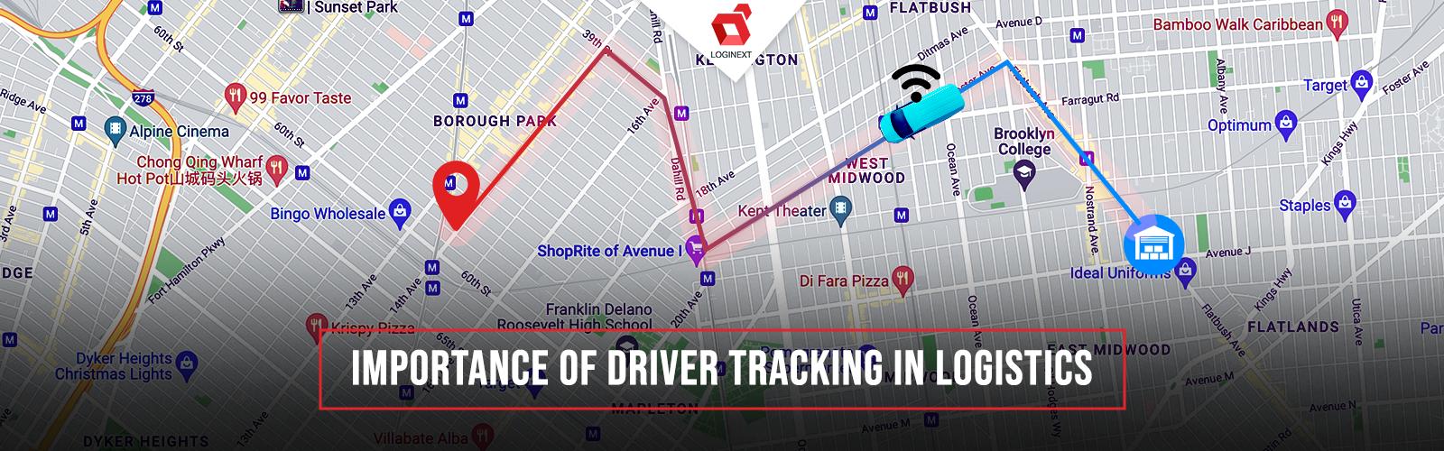 How does driver tracking in logistics software help improve fleet efficiency?