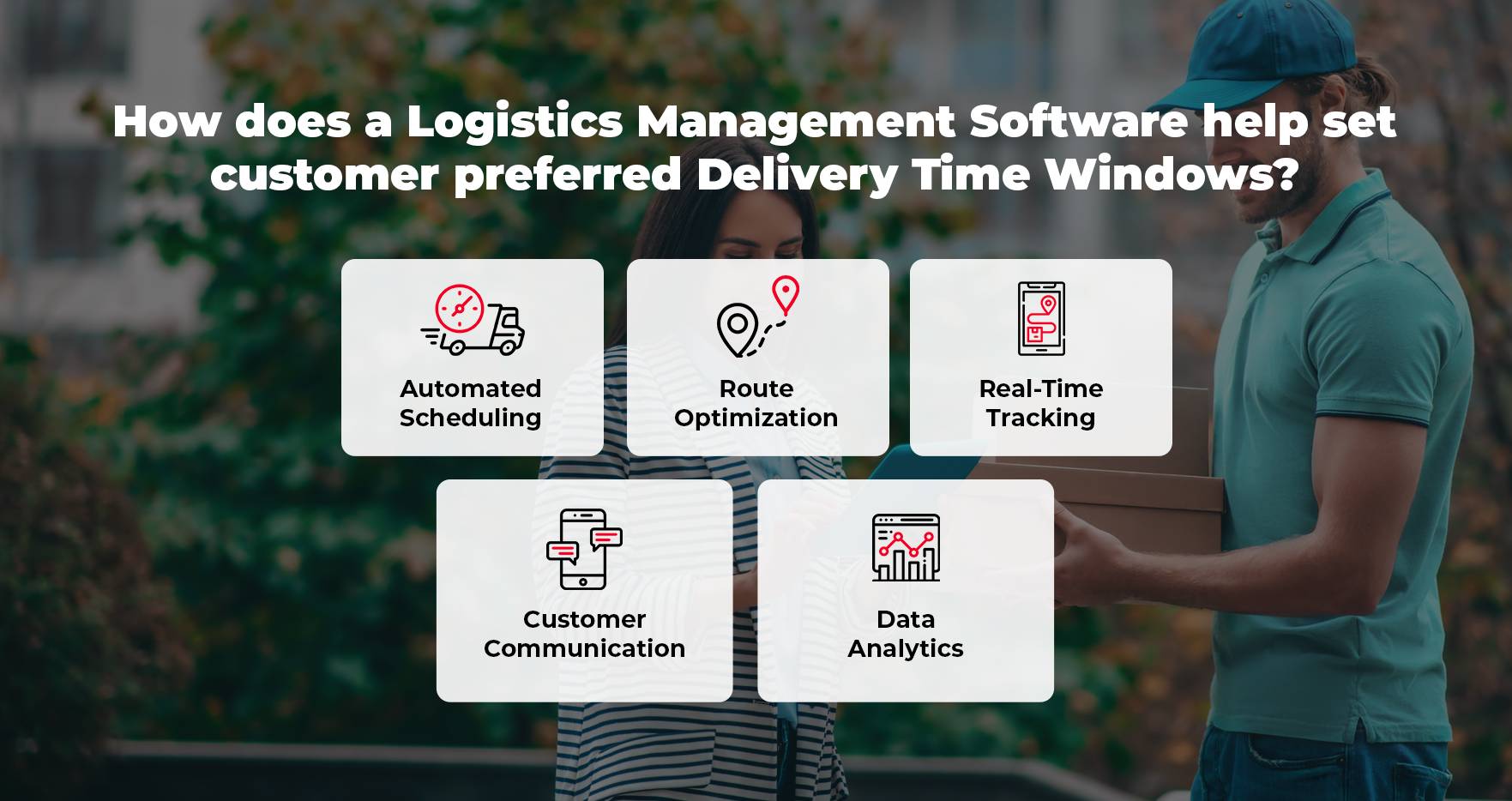 How does Logistics management software help schedule delivery time windows