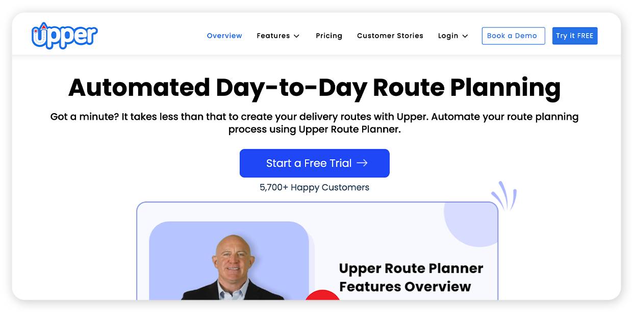 Upper Route Planning Software