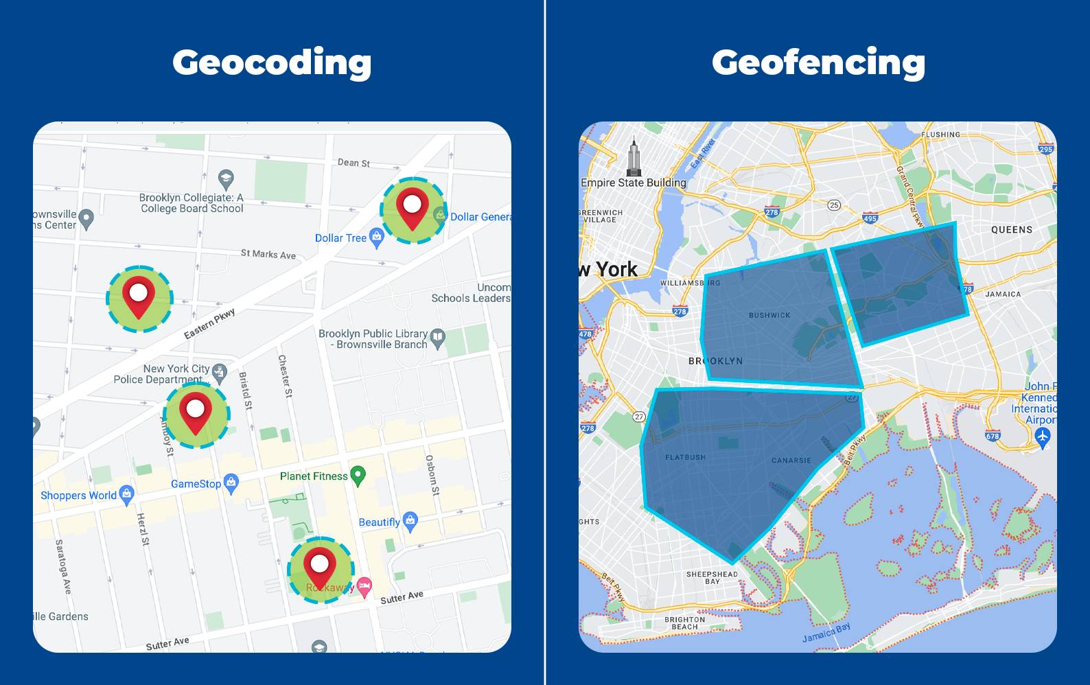 Difference between Geocoding vs Geofencing