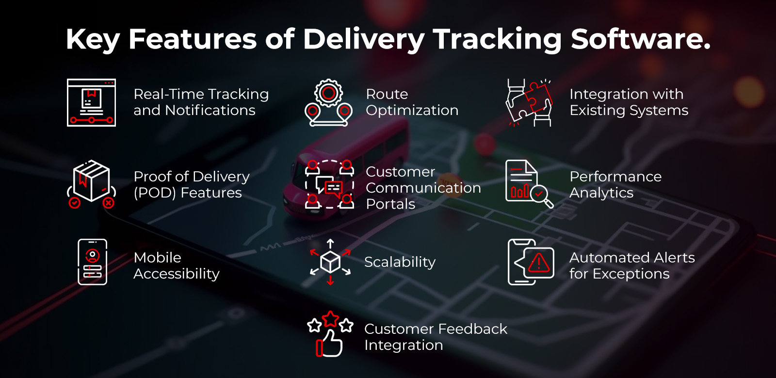 Key features of delivery tracking software