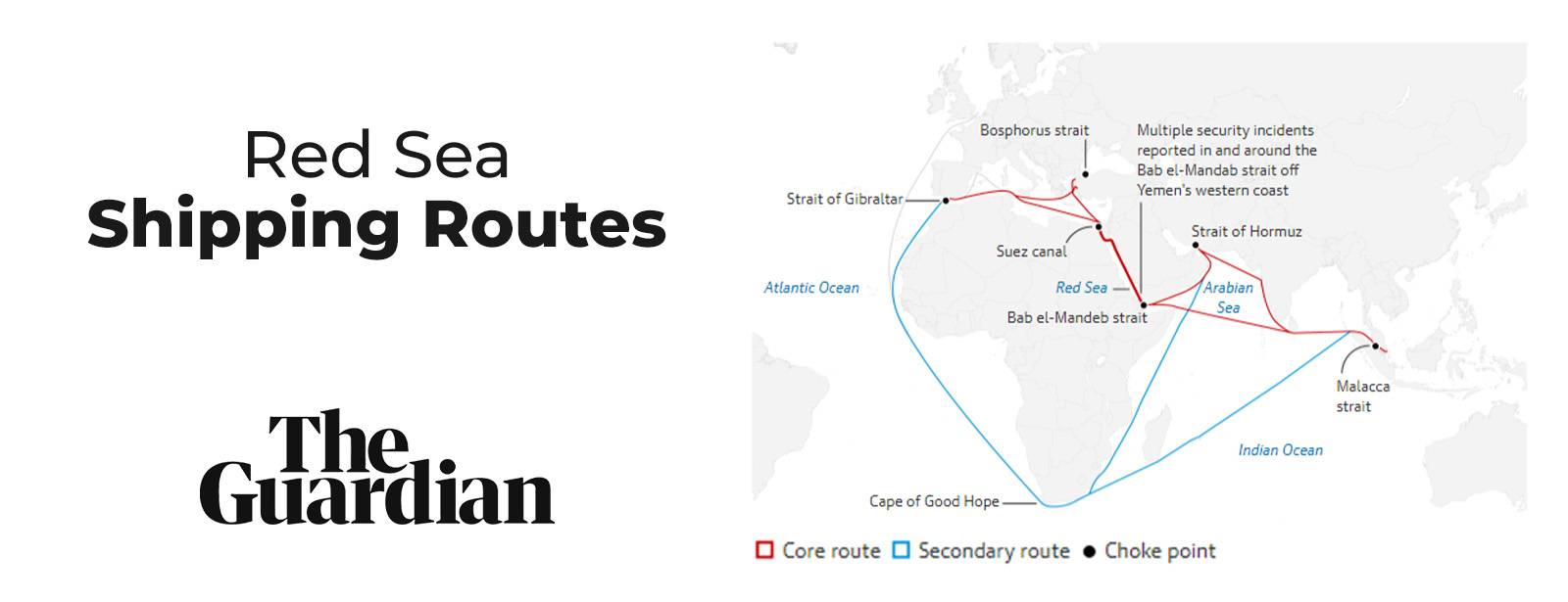 Areas Impacted due to Red Sea Conflict