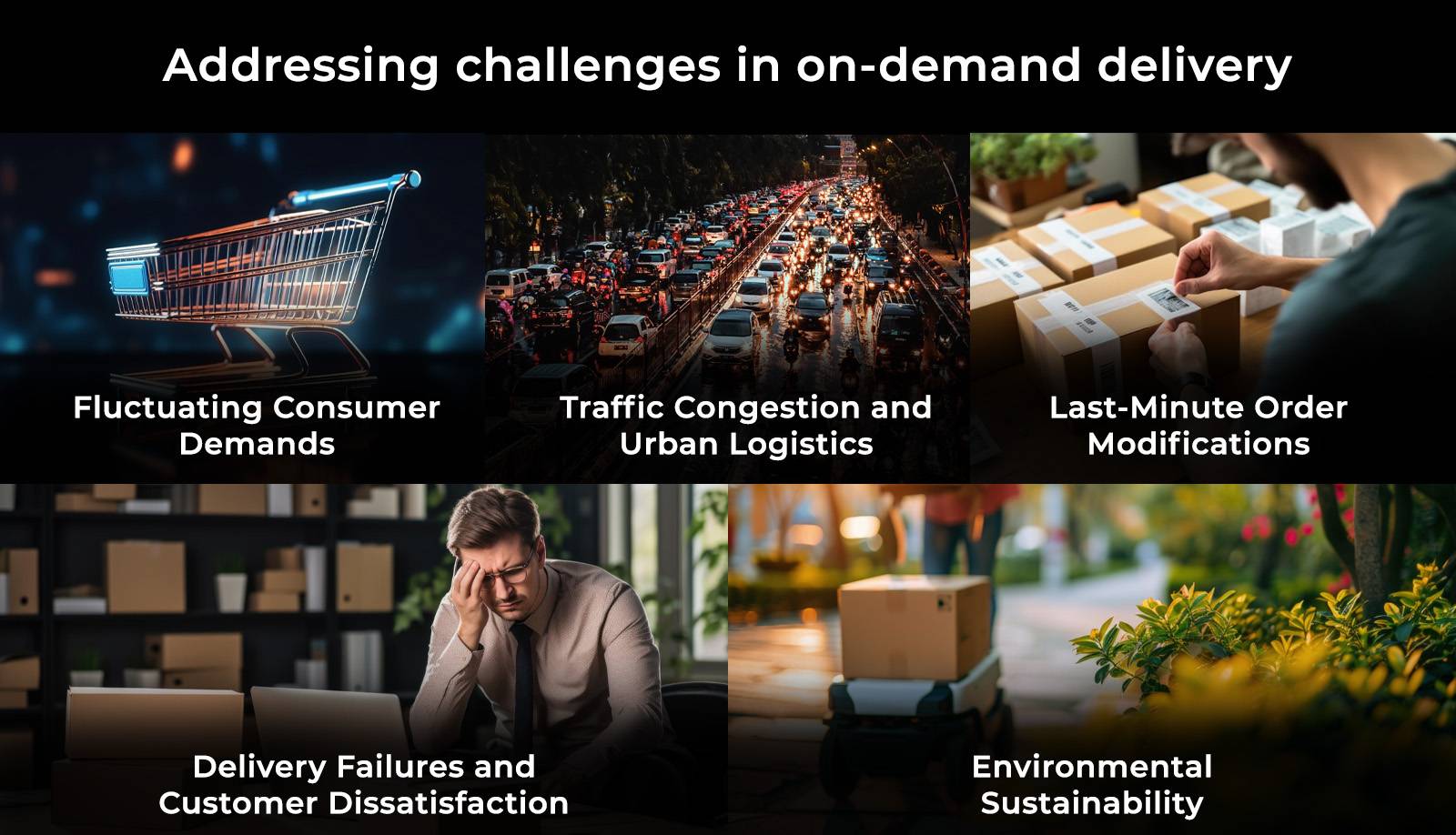 Addressing challenges in on-demand delivery logistics