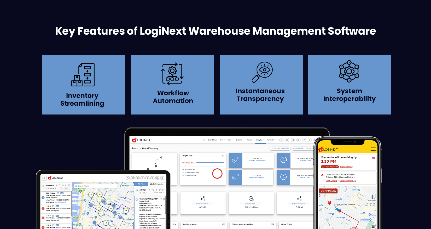Key Features of LogiNext Warehouse Management Software