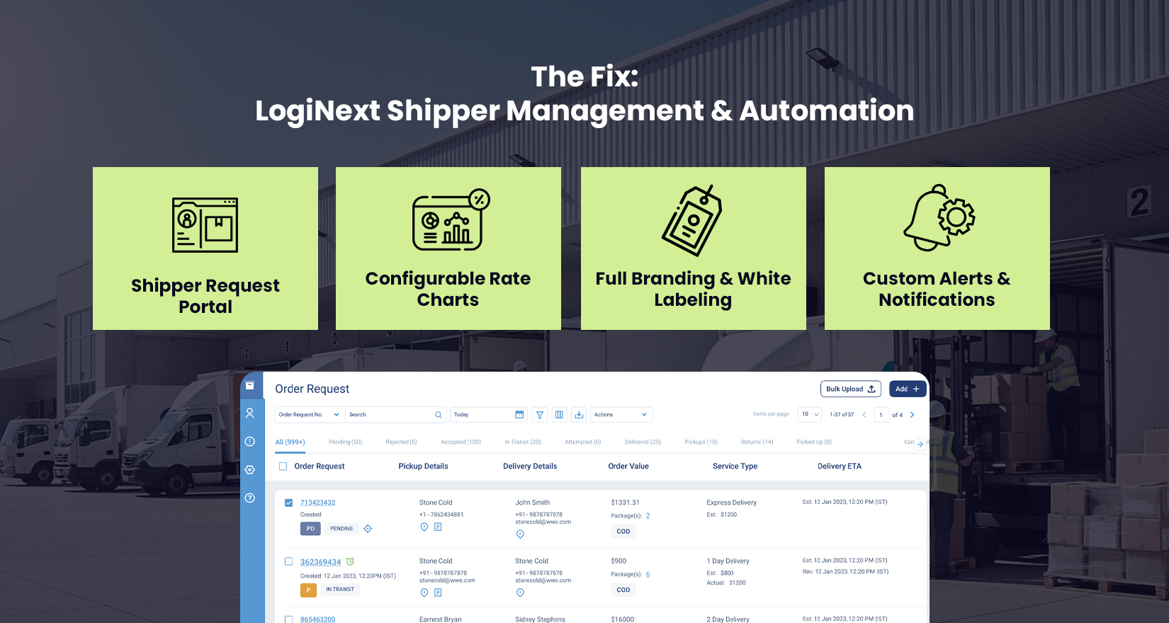 The Fix: LogiNext Shipper Management & Automation with freight rate management software