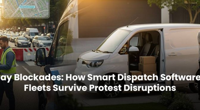 Highway Blockades: How Smart Dispatch Software Helps Fleets Survive Protest Disruptions