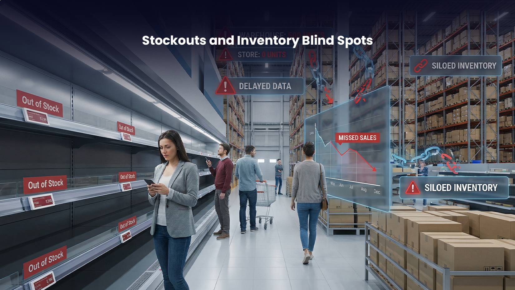 Risk 1: Stockouts and Inventory Blind Spots without retail logistics management