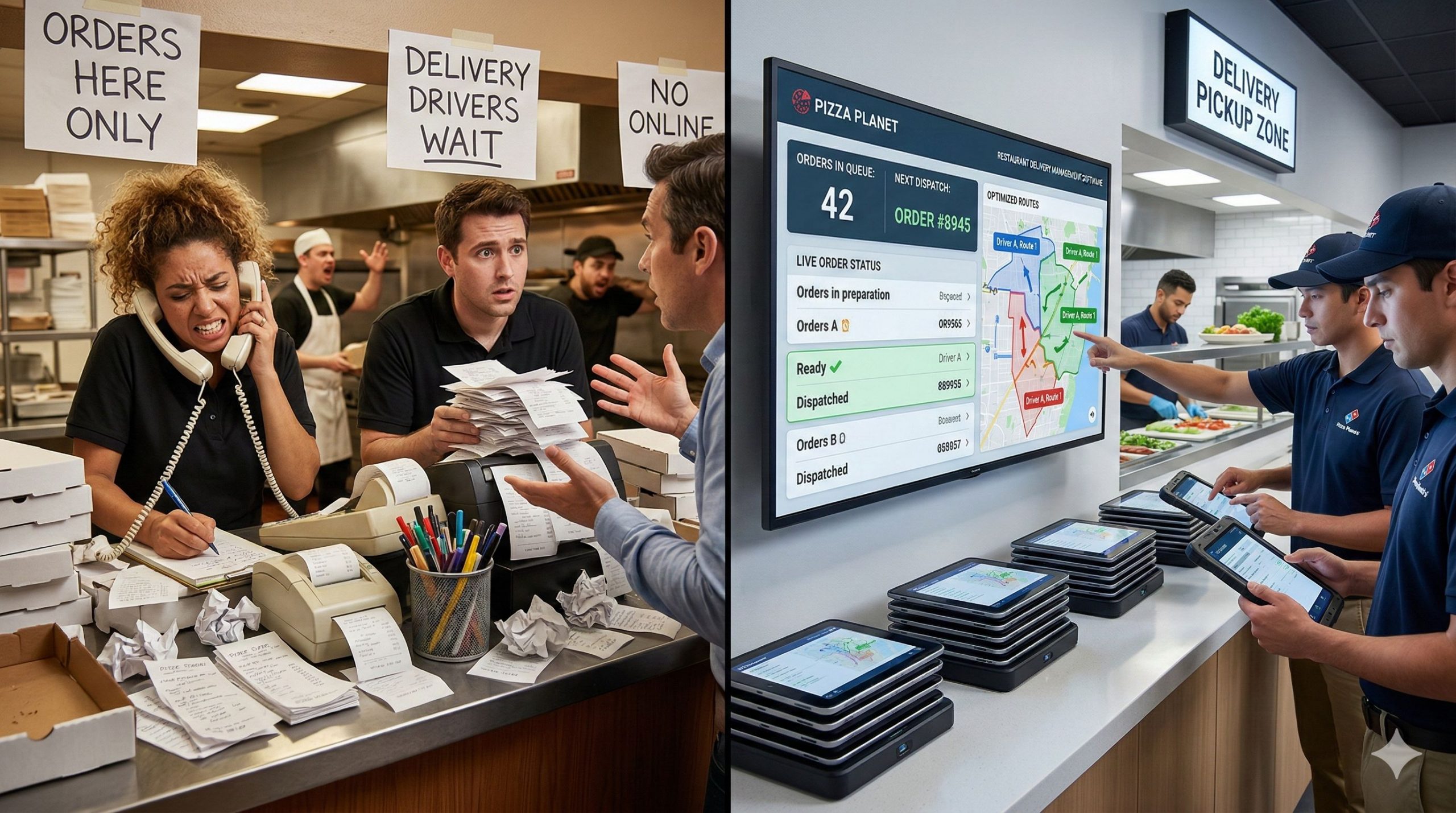 Peak Hours Without Panic, by using restaurant delivery software