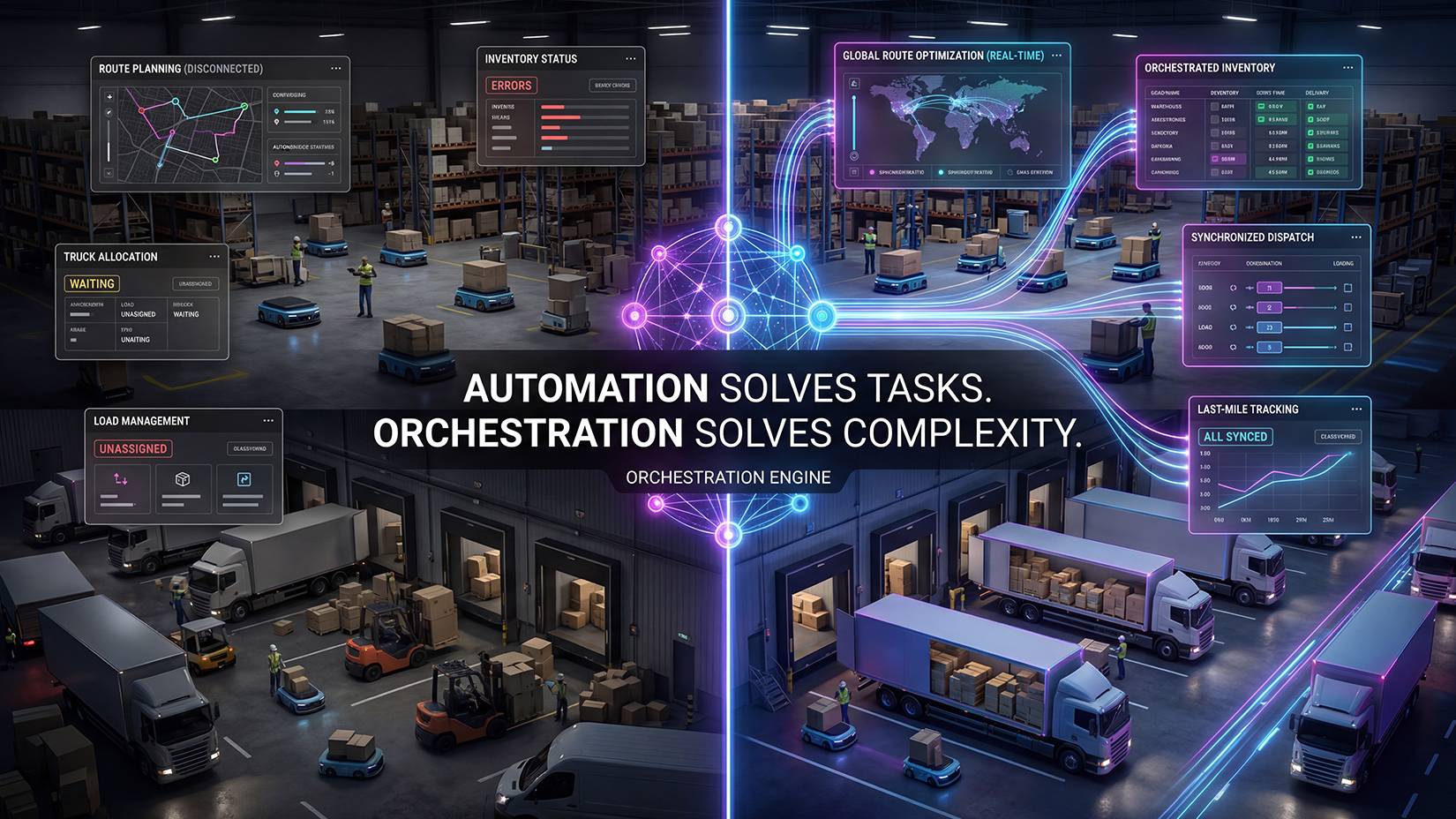 Automation Solves Tasks. Orchestration Solves Complexity.